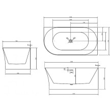 Акриловая ванна Abber AB9258-1.5 R 150х78 без гидромассажа