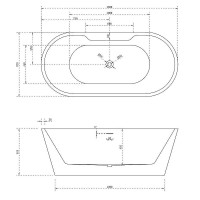 Акриловая ванна Abber AB9299-1.5 150х70 без гидромассажа