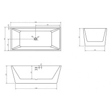 Акриловая ванна Abber AB9224-1.7 170x80 без гидромассажа