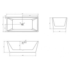 Акриловая ванна Abber AB9224-1.7 170x80 без гидромассажа