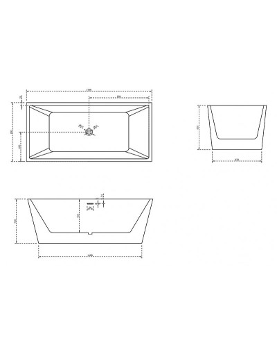 Акриловая ванна Abber AB9224-1.7 170x80 без гидромассажа