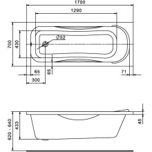 Акриловая ванна Santek Тенерифе 170x70 1WH302207 без гидромассажа