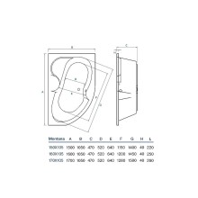 Акриловая ванна Koller Pool Montana 150х105 L без гидромассажа