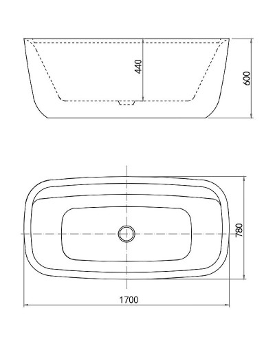Акриловая ванна Aquanet Fine 170x78 260051 без гидромассажа
