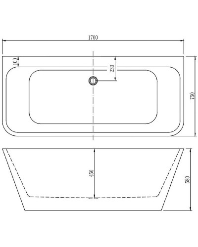 Акриловая ванна Aquanet Perfect 170x75 260056 без гидромассажа