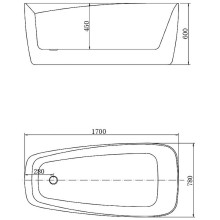 Акриловая ванна Aquanet Trend 170x78 260052 без гидромассажа