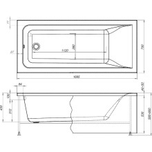 Акриловая ванна Aquanet Bright 170x70 267835 без гидромассажа