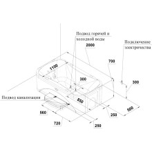 Акриловая ванна 200х110 см Radomir Лион 1-01-0-0-1-030