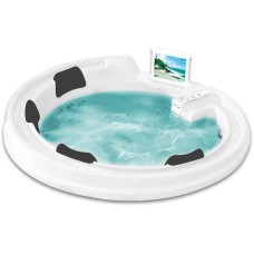 Акриловая ванна Gemy G9090 O 190х190 с гидромассажем Белая