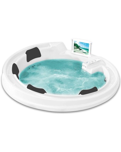 Акриловая ванна Gemy G9090 O 190х190 с гидромассажем Белая