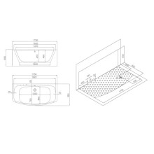 Акриловая гидромассажная ванна 175х85 см SSWW A4101CGSM