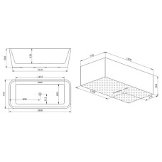 Акриловая ванна 180х75 см SSWW M702W