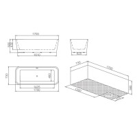 Акриловая ванна 170х73 см SSWW M702S