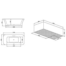 Акриловая ванна 175х85 см SSWW M706
