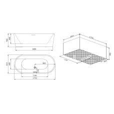 Акриловая ванна 177х81 см SSWW M707