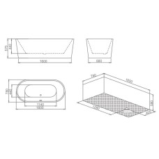 Акриловая ванна 160х78 см SSWW M707S