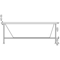 Акриловая ванна Creto Ares 170х75 1-1144 без гидромассажа