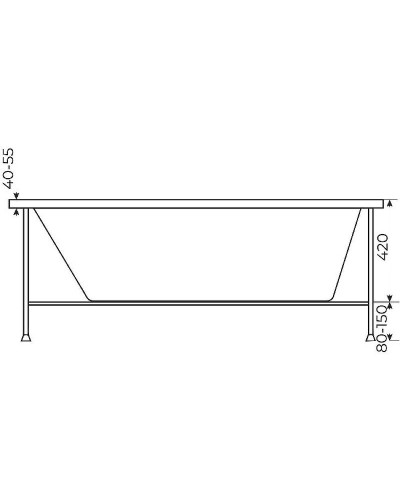 Акриловая ванна Creto Ares 170х75 1-1144 без гидромассажа