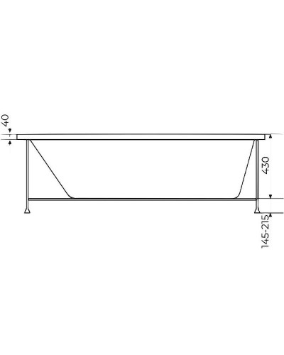 Акриловая ванна Creto Scala 180х80 1-1155 без гидромассажа