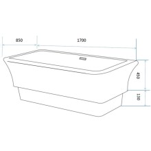 Акриловая ванна 170х85 см Abber AB9221