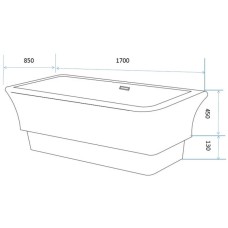 Акриловая ванна 170х85 см Abber AB9221