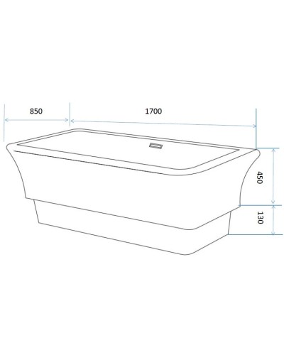 Акриловая ванна 170х85 см Abber AB9221