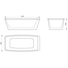 Акриловая ванна 170х80 см Abber AB9229