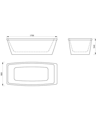 Акриловая ванна 170х80 см Abber AB9229