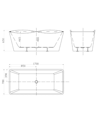 Акриловая ванна 170х78 см Gemy G9240