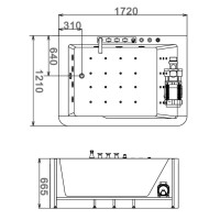 Акриловая гидромассажная ванна 172х121 см Gemy G9226 K