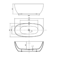 Акриловая ванна Vincea 186x88.5 VBT-405-1860 без гидромассажа