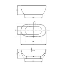 Акриловая ванна Vincea 160x81.5 VBT-408-1600 без гидромассажа