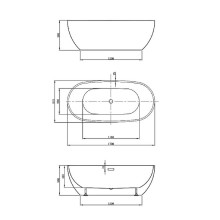 Акриловая ванна Vincea 170x81.5 VBT-408-1700 без гидромассажа