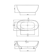 Акриловая ванна Vincea 170x81.5 VBT-408-1700 без гидромассажа