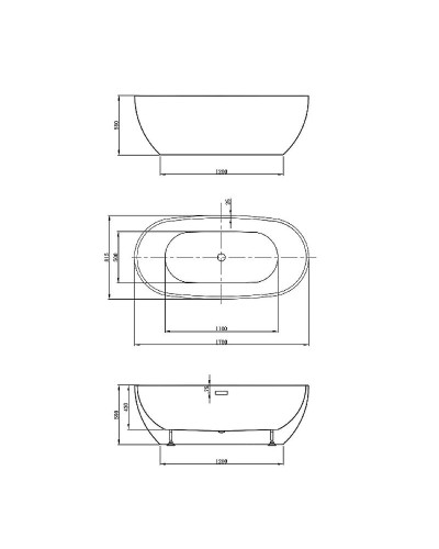 Акриловая ванна Vincea 170x81.5 VBT-408-1700 без гидромассажа
