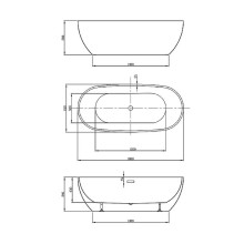 Акриловая ванна Vincea 180x81.5 VBT-408-1800 без гидромассажа