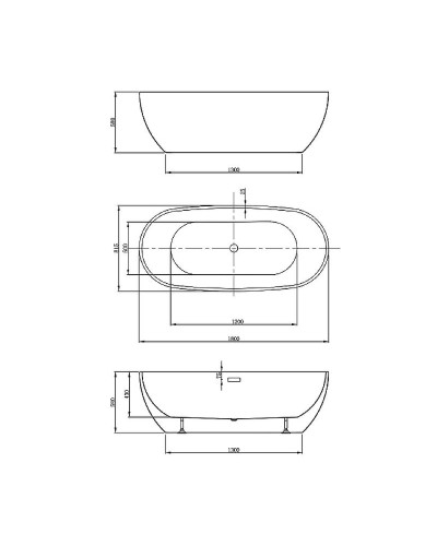 Акриловая ванна Vincea 180x81.5 VBT-408-1800 без гидромассажа