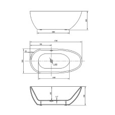 Акриловая ванна Vincea 170x80 VBT-422-1700 без гидромассажа
