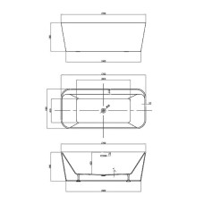 Акриловая ванна Vincea 170x80 VBT-401-1700 без гидромассажа