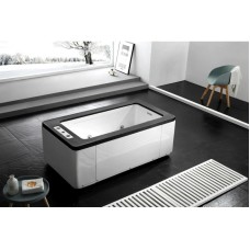 Акриловая гидромассажная ванна 170х90 см Gemy G9253 Black