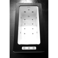 Акриловая гидромассажная ванна 170х90 см Gemy G9253 Black