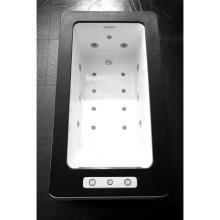 Акриловая гидромассажная ванна 170х90 см Gemy G9253 Black