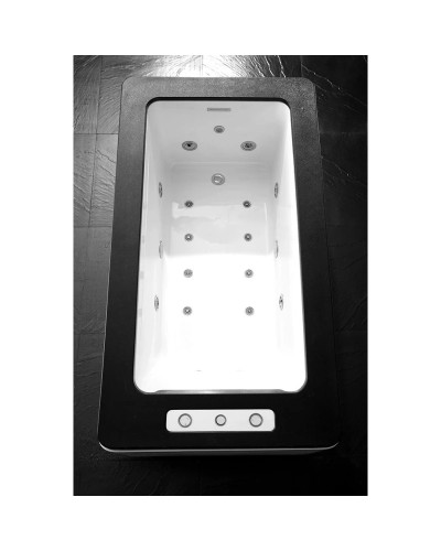 Акриловая гидромассажная ванна 170х90 см Gemy G9253 Black