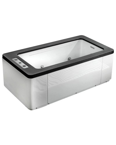 Акриловая гидромассажная ванна 170х90 см Gemy G9253 Black