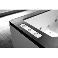 Акриловая гидромассажная ванна 170х90 см Gemy G9253 Black