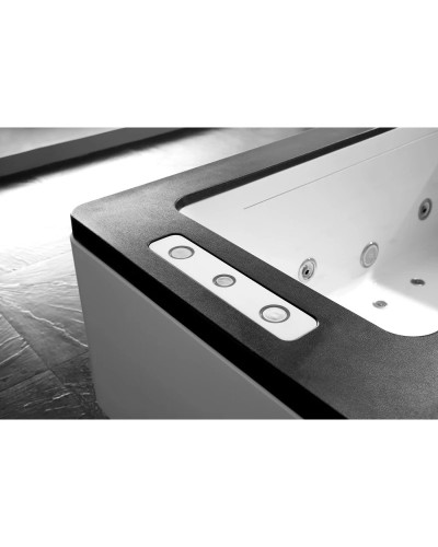 Акриловая гидромассажная ванна 170х90 см Gemy G9253 Black