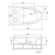 Акриловая ванна Royal Bath Shakespeare 170x110 RB652100SB-R без гидромассажа