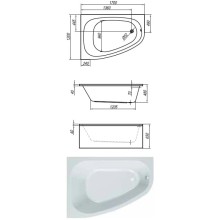 Акриловая ванна 170х120 см D Kolpa San Chad Basis 5013-01
