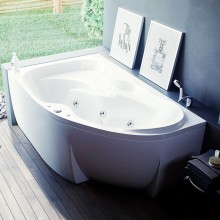 Акриловая ванна Aquatek Вега 170х105 L VEG170-0000073 без гидромассажа с фронтальной панелью с каркасом (разборный) со слив-переливом