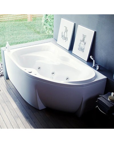 Акриловая ванна Aquatek Вега 170х105 L VEG170-0000073 без гидромассажа с фронтальной панелью с каркасом (разборный) со слив-переливом